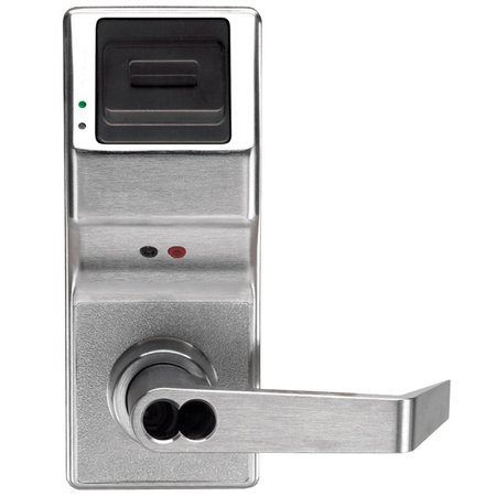 ALARM LOCK Prox Reader Cylindrical Door Lock, 300 Users, 1600 Event Audit Trail, Straight Lever, SFIC Prep, Les PL3000IC US26D